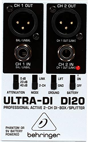 Best Price Square DI Box/Signal Splitter, DI-20 DI20 by BEHRINGER
