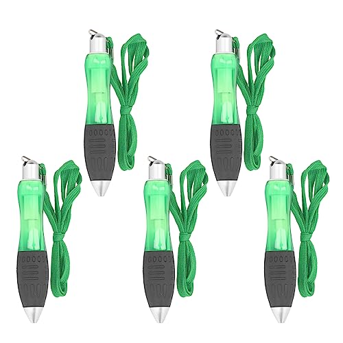 TEUOPIOE 5 Stück große, gewichtete Stifte mit breitem Griff, geringe Griffstärke, einziehbare, fette, schwere Stifte für Arthritis, Parkinson, ergonomische Stifte für Karpaltunnel (Grün)