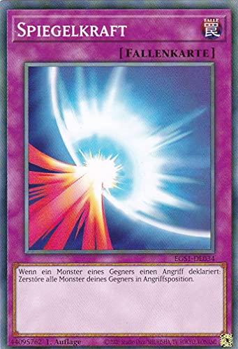 EGS1-DE034 - Spiegelkraft - Common - Reprint - Deutsch - Egyptian God Deck: Slifer der Himmelsdrache - mit LMS Trading Fieldcenter-Karte Yugioh