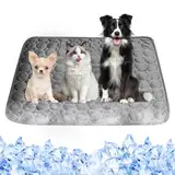 Anluomafuy Kühlmatte Hunde, 70×55 cm Pet Cooling Mat, Kühldecke für Tiere, Abwischbar, Robust, Kühlmatte für Hunde und Katzen im Innen- und Außenbereich und in Kisten im Heißen Sommer (Grau)