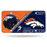 RICO INDUSTRIES NFL Denver Broncos Unisex Denver Broncos Nummernschild Metaldenver Broncos Nummernschild Metall, Team-Farbe, Einheitsgröße