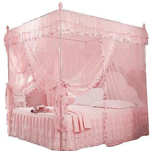 Betthimmel, süßes Prinzessinnen-Moskitonetz für Bett, Bettvorhänge, Betthimmel für Mädchen, Elegante Himmelbettvorhänge für Schlafzimmerdekoration (150 * 200 * 200)