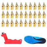Leichtathletik Ersatzdornen,Spike Nägel,Pyramid Ersatz Spikes,Leichtathletik-Spikes Ersatz,Track Spikes Ersatznägel mit Spikeschlüssel,für Springen,Laufen,Wandern,Kunststoff,Laufsteg(30 Stück)