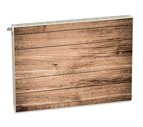 Magnet Heizkörperverkleidung Heizkörperabdeckung Beige Holz 80x60 cm Heizung Abdeckung Verkleidung Magnetische Abdeckmatte Kühlschrank aus Einem Flexiblen Magneten Digitaler Aufdruck