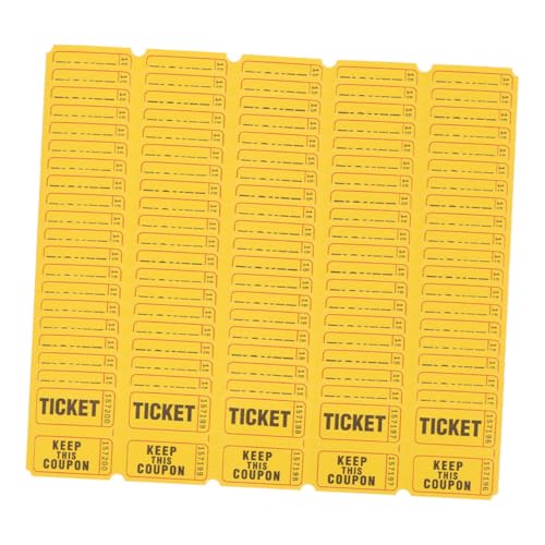 Zerodeko 100 Stücke Tombola-Tickets Karnevalsdekorationen Für Partythemenveranstaltungen Karnevals-tombola-ticketbüro Eventticket-etikettenblätter