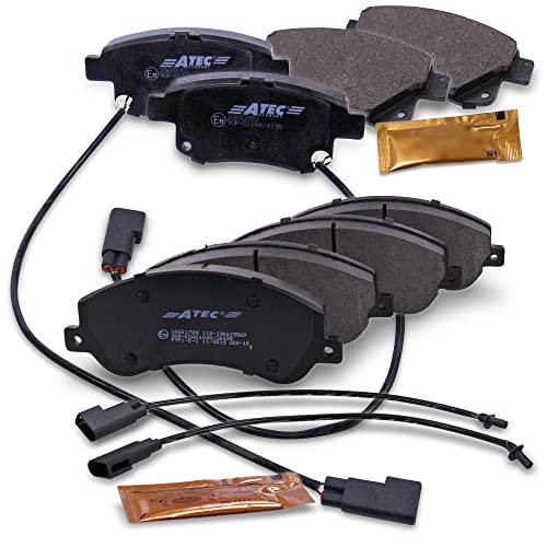 BESTPRICE Bremsbelagsatz Vorderachse + Hinterachse, Satz Bremsbeläge Bremsklötze Vorne + Hinten, Kompatibel mit FORD TRANSIT (FD, FB, FS, FZ, FC_ _)(FA_ _) (FM, FN, FF_ _), TRANSIT TOURNEO Bus