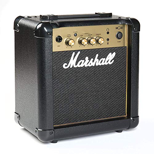 Marshall MG10G Gitarren-Combo-Verstärker, Übungsverstärker, geeignet für E-Gitarre – Schwarz und Gold