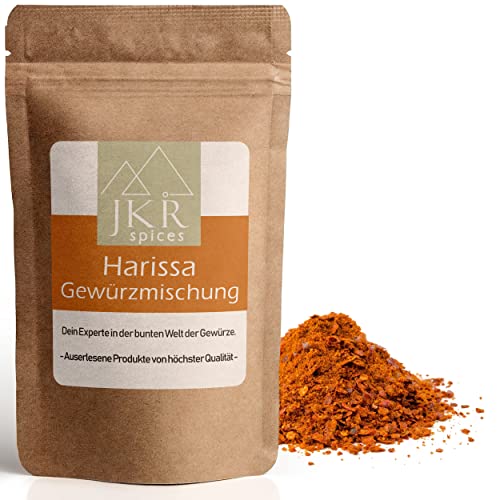 JKR Spices® Harissa Gewürz 500g - Harissa Pulver ideal für die traditionelle Harissa Paste und nordafrikanische Gerichte - vegan - für Gemüse, Fisch, Fleisch | 100% natürlich ohne Zusätze