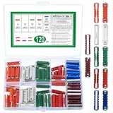 120 STK Torpedosicherungen Set, Continental-Sicherungen, Torpedo Sicherungen KFZ Oldtimer, Keramik Abschmelzsicherungen KFZ Sicherungen Set für Oldtimer Europäischen, 5A, 8A, 10A, 16A, 25A, 40A