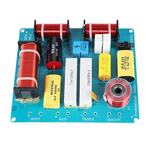 Lautsprecher Frequenzteiler, 3 Einheiten Frequenzweiche Filter, 3 Wege Lautsprecher Crossover Filter Audio Frequenzteiler 300 W für DIY KTV Bühnenlautsprecher