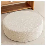 moismk Ottomane Schonbezug Rund Hocker Bezug Stretch Hockerüberzug Hocker Hussen für Runde Fußhocker, Sitzhocker Elastisch Husse, Überzug Möbel Protector für Sofa Abdeckung(#5,Diameter 70 x H 20CM)