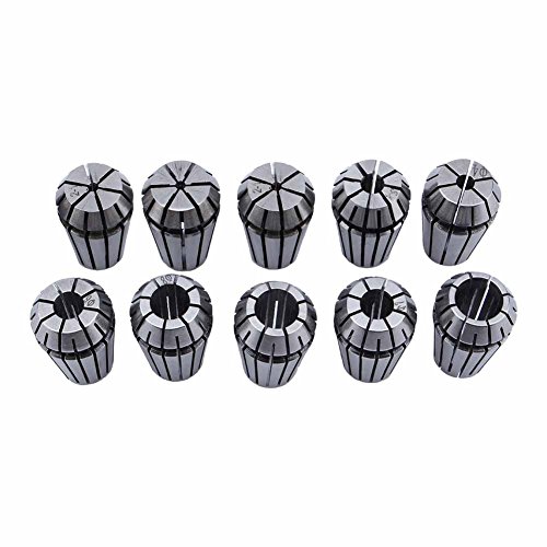 ER16 Spannzangen Set, ER16 Frühling Collet Chuck 1-10mm elastische Spannzange Spannbuchse für CNC Graviermaschine & fräsen Drehwerkzeug,1-10mm, 16-teiliges