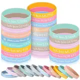 Harrycle 36 Stück Kinder Motivationsarmbänder Silikon Armbänder mit Positiven Sprüchen Mutmacher Geschenk Motivierende Gummiarmbänder Party Mitgebsel für Teenager Kollegen Mitarbeiter Erwachsene