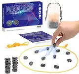 FLYGRRIV Magnetspiel,Tragbares Magnetisches Schachspiel,Puzzle Checkers Spiel-Reisen Schach Magnetisch,Geeignet für Familienfeiern,Magnet Schach Tischspiele, Geburtstagsparty-Spiele