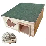 Igelhaus Igelunterkunft Igelbehausung Holz Igel Unterkunft 37x37x18cm Schlafhaus Tierschutz Winterschlafquartier Igelhöhle