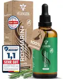 Heldengrün® BIO Rosmarin+ Haaröl [HOCHDOSIERT] Natürlicher Haar-Booster - Haaröl mit echtem Bio Jojoba- & Rosmarinöl - Rosmarinöl Haare - Ätherische Ölmischung