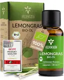 Heldengrün® BIO Lemongras Öl [100% NATURREIN] Erfrischend & Anregend - Echtes Zitronengrasöl - Duftöl Lemongras - Ätherische Öle für Aromatherapie