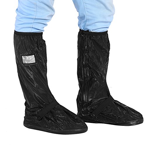 Motorrad-Regenüberschuhe, Motorrad, Roller, Fahrrad, Radfahren, Wasserdicht, Rutschfest, Schuhüberzug für Regnerischen, Verschneiten Tag(Schwarzer XL-Code)