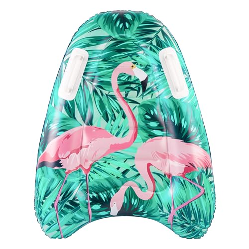 Aufblasbares Bodyboard Tragbares Bodyboard Kinder mit Griffen, Aufblasbar Aufblasbares Surfbrett Faltbar Schwimmenboard Surfboard Kinder zum Strandsurfen Pool Schwimmen Sommer Wassersport