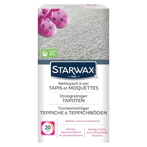 STARWAX - Trockenreiniger für Teppiche und Teppichböden - Teppiche und Teppichböden reinigen und auffrischen - Für Kunst- und Naturfasern - - 500 g - Etwa 20 m²