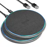 15W Wireless Charger, Induktive Ladestation für iPhone 16/15/14/13/12/Pro/Max/Plus/Mini/XS/XR, AirPods, Induktions Kabelloses Ladegerät für Samsung Galaxy S23/S22/S21/S20/Note 20, Huawei, Xiaomi