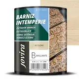 JOVIRA PINTURAS Wetterschutz Klarlack auf Wasserbasis, für die Pflege und Dekoration von Holz im Außenbereich. Wetterfester Lack. (750 ml, Glänzend)