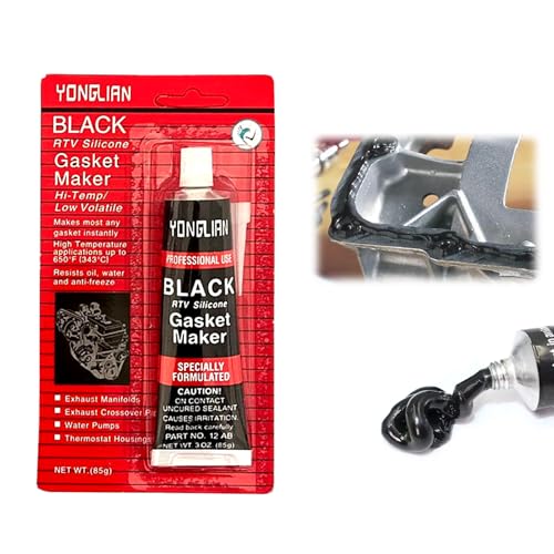 SFNN 1x85g Dichtmasse Motor,Auspuff Dichtmasse,Zylinderkopfdichtung Dichtmittel, Dichtsilikon Dichtungsmasse,Kühlerdichtmittel,Getriebe Motor Dichtung Ölwanne für Autos Motorräder Reparatur (A-1)