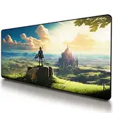 Zelda XXL Gaming Mouse Pad Extra Large Extended Non Slip Mouse Pad - Keyboard and Mouse Desk Pad, Anime Gaming Mouse Mat for Computer 31.5 x 15.7 in