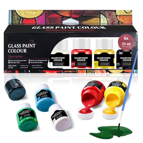 WEILAOK Glasmalfarbe, Porzellan Bemalen, Keramikfarbe, Keramik Bemalen, Porzellanfarbe, Glasfarben, zum Tassen Bemalen, Tellern, Glas