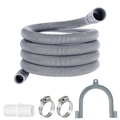 Ablaufschlauch für Waschmaschinen Abwasserschlauch Verlängerung 2M x 20mm waschmaschinenschlauch Universal Abwasserschlauch Verlängerung Set für Waschmaschine Geschirrspüler Trockner 20mm (2M)
