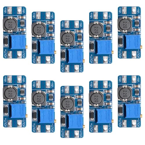 DC-DC Step up Converter Binghe 10 Stück 2A Boost Converter DC-DC Step up Modul DC-DC 2A Boost Modul Eingang 3V/5V zur Verstärkung von 5V/9V/12V/24V Einstellbar Kompatibel mit Arduino