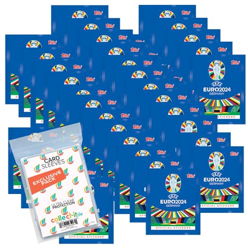 Bundle mit UEFA EURO 2024 Germany - Sammelsticker - 50 Tüten + Exklusive collect-it Hüllen