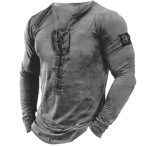 PTLLEND Poloshirts FüR Herren Muskel Hemd Herren Herrenhemd Schwarz Langarm Halloween Hemd Herren Herren Blau Hemd Dschungel Hemd Herren Gemusterte Hemden Herren Hemd Denim(Grey,S)