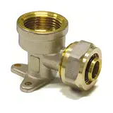 Pipetec Schraubfitting Wandwinkel Wandscheibe 16x2 mm 1/2 Zoll Innengewinde für Mehrschicht-Verbundrohr, DVGW, UBA-konform, bis max.100°C