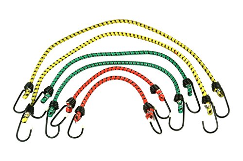 Meister Gepäckspanner-Set 6-teilig - 3 Längen: 30 cm, 45 cm & 60 cm - Stahlhaken mit PVC-Überzug - Dehnbar & reißfest - Für Ladesicherungen aller Art / Spanngummi mit 2 Haken / Expander / 8638100