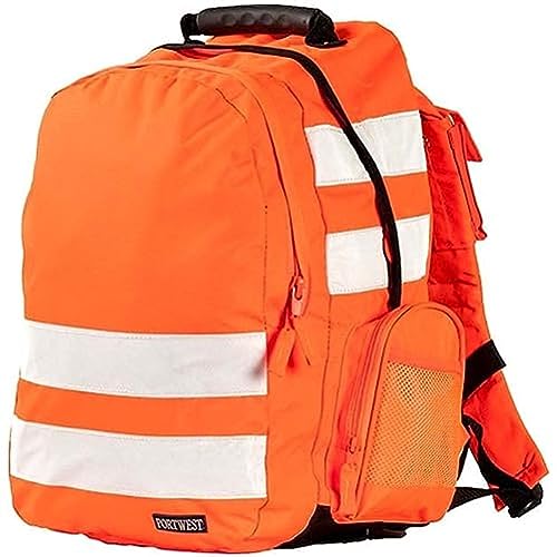 Portwest Standard Warnschutz-Rucksack , Größe: Einheitsgröße, Farbe: Orange, B905ORR