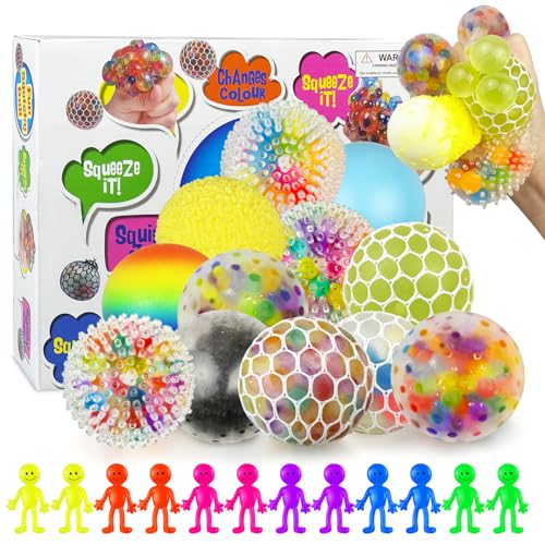 XWGKLN Mini Stress Bälle Spielzeug, 24 Stück Stress Relief Bälle Geschenk, Erwachsene Stress Bälle, weiche Stress Relief Bälle, Stress Relief Bälle, Squeeze Bälle, Kinder Geburtstag Geschenke