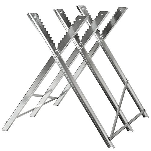 tectake® Holzsägebock für Kettensäge - Diverse Modelle - (Silber/Typ 401492")