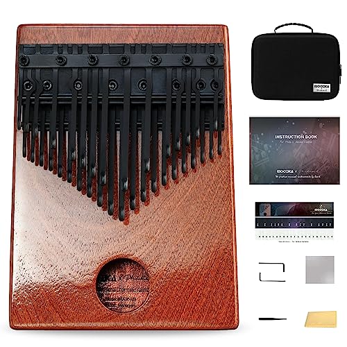 MOOZICA 36 Tasten Chromatische Kalimba, Doppelschichtiges Symmetrisches-Layout 36 Tasten Professionelle Kalimba Daumenklavier, Premium Mahagoni Kalimba Instrument Geschenke (BKS36-N)