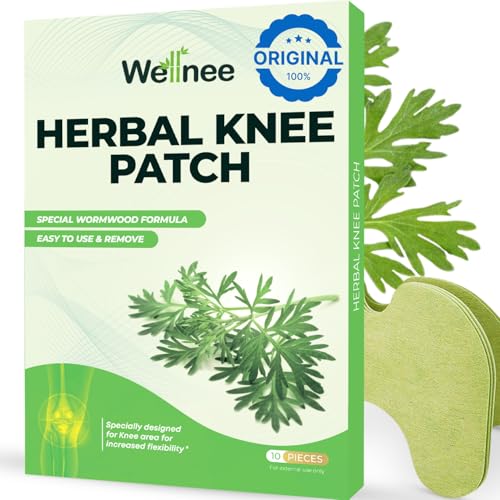 Wellnee Original Herbal Kniepflaster - Wellknee Pflaster zur Kniestütze, Nacken und Rücken - Hergestellt mit natürlichen Kräutern und Inhaltsstoffen (10 Pads)