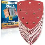 S&R Klett-Schleifpapier Set 105x152 mm (93x93x93 mm) – 60-teilig für Delta- & Dreieckschleifer: Ideal für Holz, Metall, Kunststoff & mehr - Körnung P40 bis P240, 11-Loch, langlebig und effizient