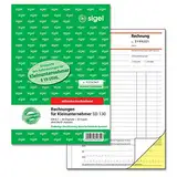 SIGEL SD130 Rechnungen für Kleinunternehmer A5, 2x30 Blatt, selbstdurchschreibend, aus nachhaltigem Papier