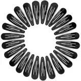 YISCOKO Haarspangen für Damen, schwarz, Metall-Haarspangen, 5,1 cm, Haarspangen, Kinder-Haarspangen, Mädchen-Haar-Accessoires (24 Stück, schwarz)