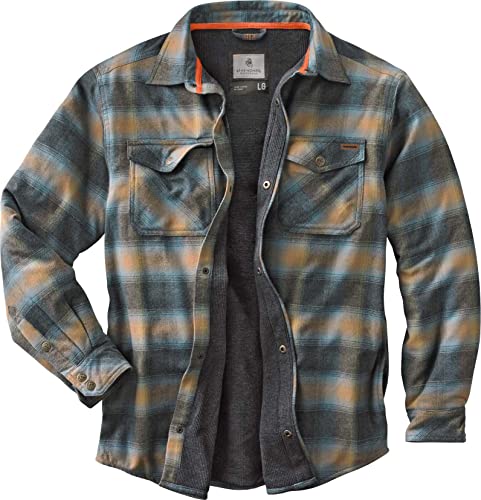 Legendary Whitetails Herren Archer Flanell-Thermo-gefütterte Hemdjacke, gesteppt, isoliert, kariert, Arbeits-Oberbekleidung Jacke, Sky, M
