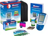 Swiss Point Of Care Mission 3 in 1 Cholesterin Messgerät im Starterpack | 1 Mission Cholesterol Meter, 5 Cholesterin Teststreifen, 5 Kapillarröhrchen, 5 Stechhilfen | genaue Cholesterinmessung