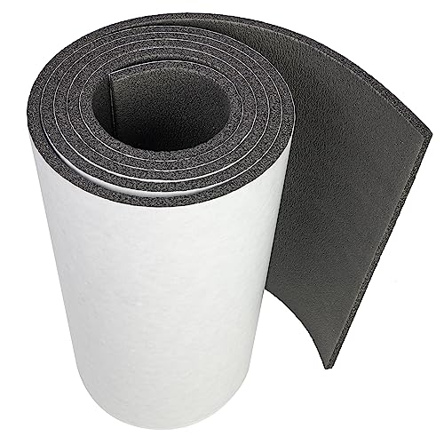 HASKYY 0,5QM Premium Dämmmatte Akustikmatte selbstklebend Auto Wohnwagen Schallschutzmatte Schaumstoffrolle Mattenrolle 25x200x0,6 cm Feuerfest Wasserdicht Schaumstoffplatte Moosgummi