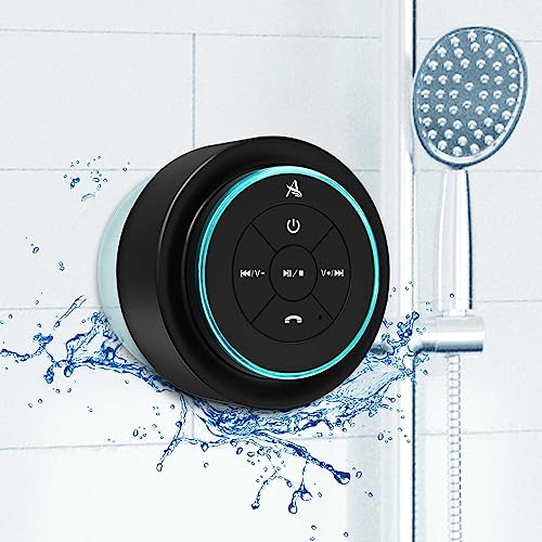 Xleader Dusche Bluetooth Lautsprecher Klein Musikbox, Wasserdicht Bluetooth Lautsprecher mit Saugnapf, Shower Speaker Dusche Lautsprecher Elektronik Geschenke Musikbox für Mädchen Jungen Männer Frauen