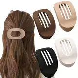 4 stücke Flache Haarspangen,2025 New Hair Clips,Einfach Elegante Entenschnabel Haarspange, Haarklammer für Mädchen Frauen Dickes Dünnes Haar.