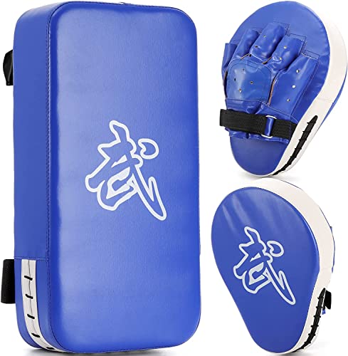 WUWEOT 2-in-1-Punching-Patch-Set, Boxhandschuhe, Fokus-Pads und Taewondo-Kick-Pad, Thai-Pads, Karate-Kick-Pads, Kampfsport, MMA-Punching-Handschuhe, Kick-Box-Schild, Training für Männer und Frauen