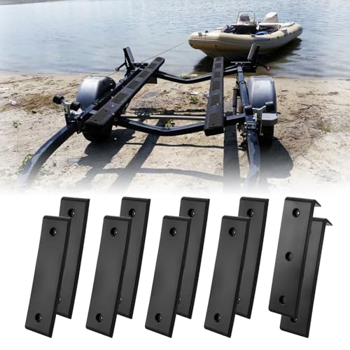 Venussar 8 Stück Bootsanhänger Etagenrutschpads und 2 Stück Bootsanhänger Gleitstöcke, 7,6 x 25,4 cm Bootsanhänger, Etagenrutschen, für Bootsanhänger